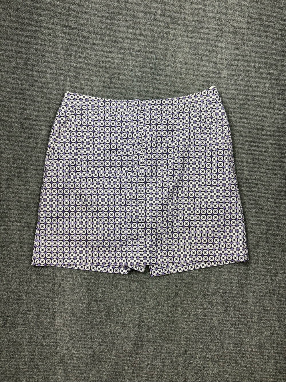 IZOD Golf Womens Purple Geometric Lattice Print Skort Size 4 Athletic Skirt